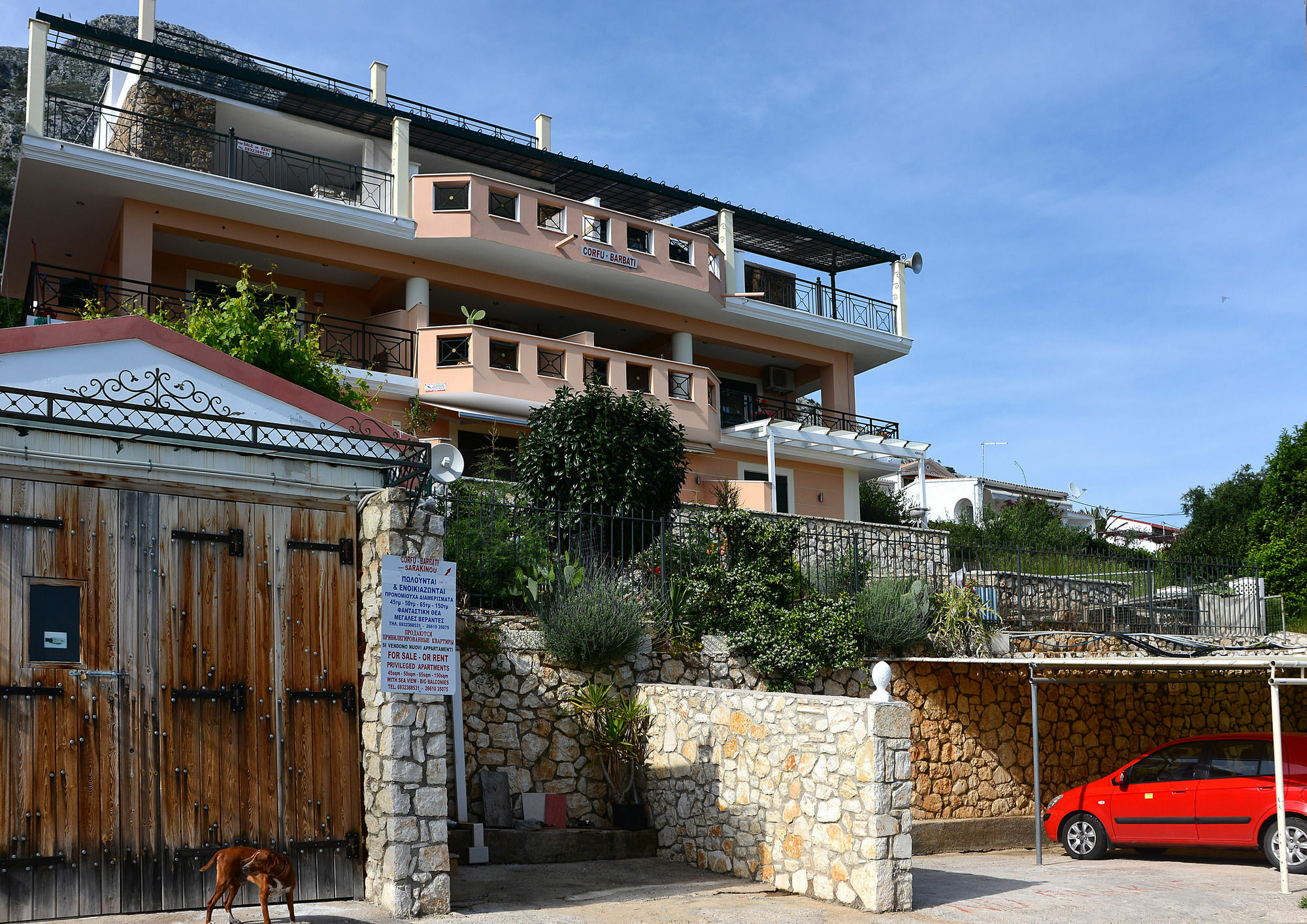 Sarakinos Apartments Barbati Buitenkant foto